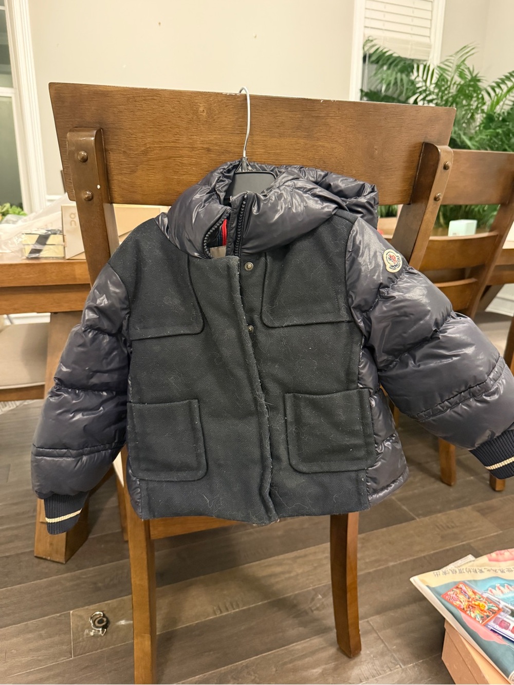 Moncler Kids Puffer & Wool Hybrid Jacket